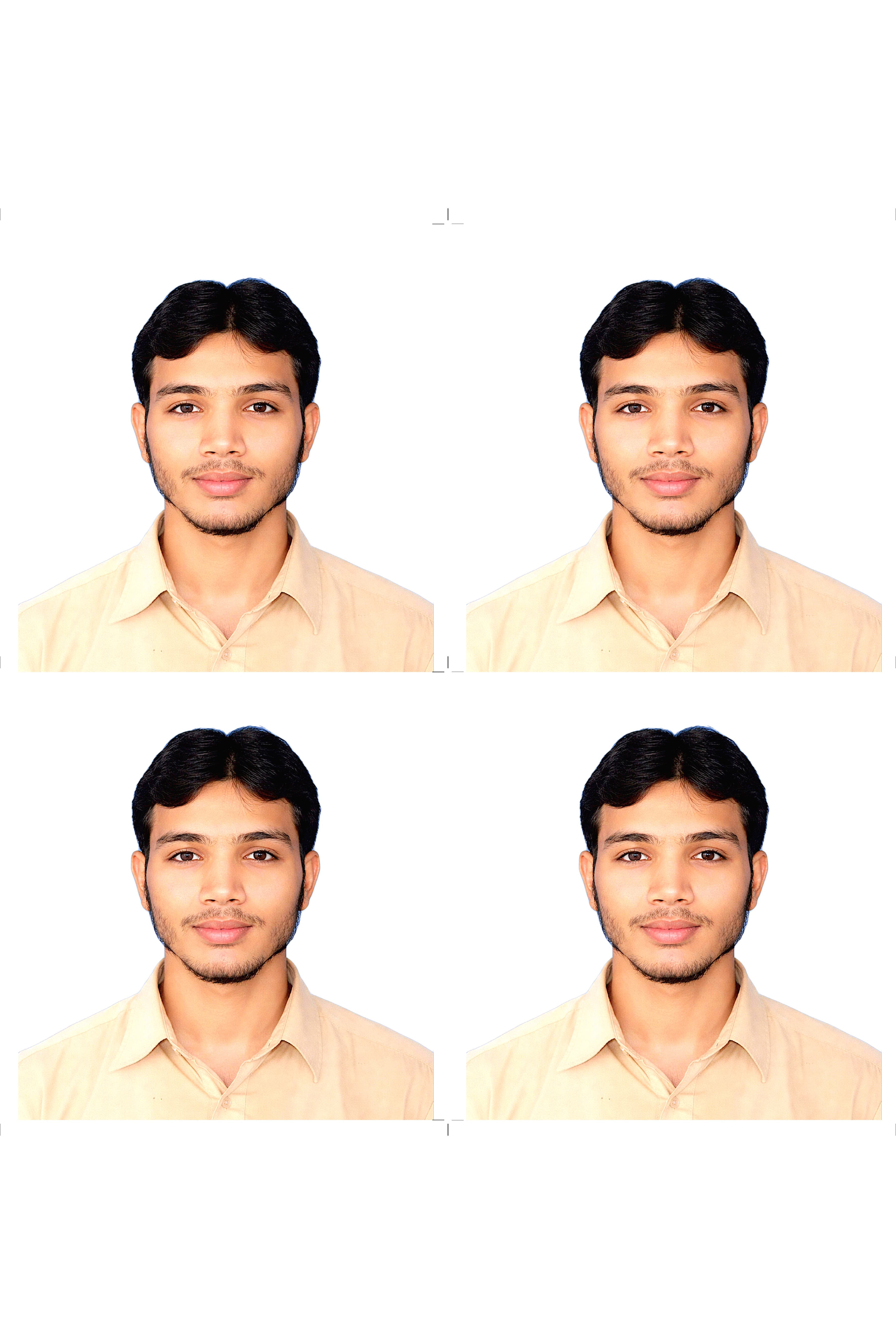 IDPhoto Pro four-photo print layout export result